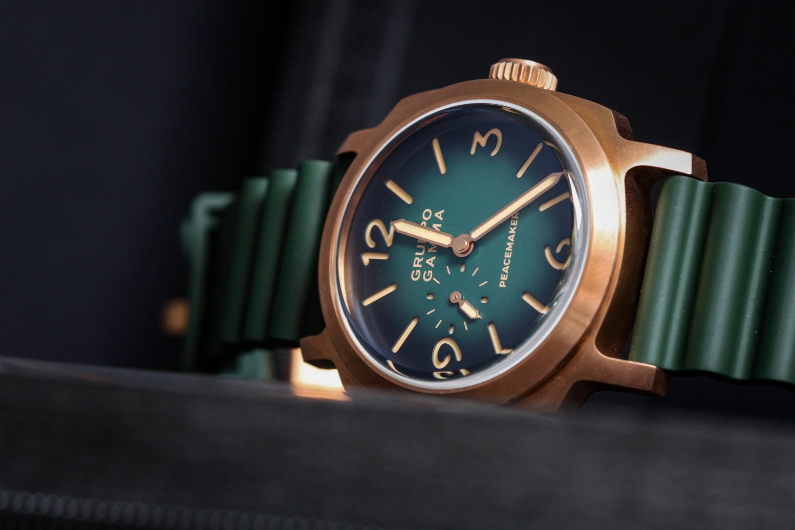 Gruppo Gamma Peacemaker faded green dial