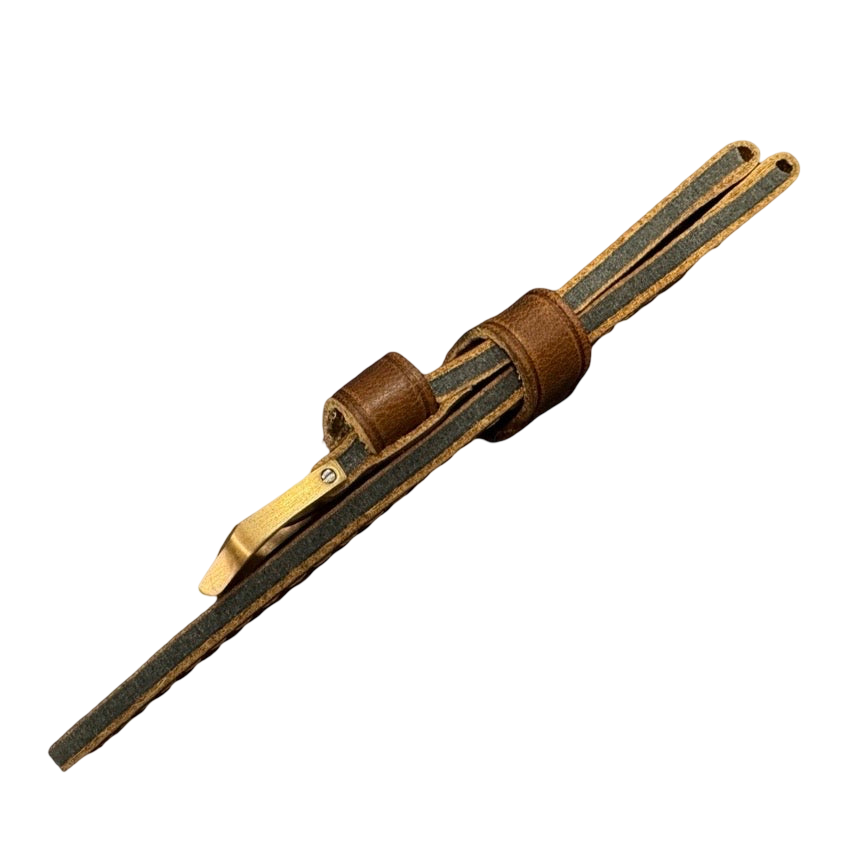 Strap with buckle on a white background
