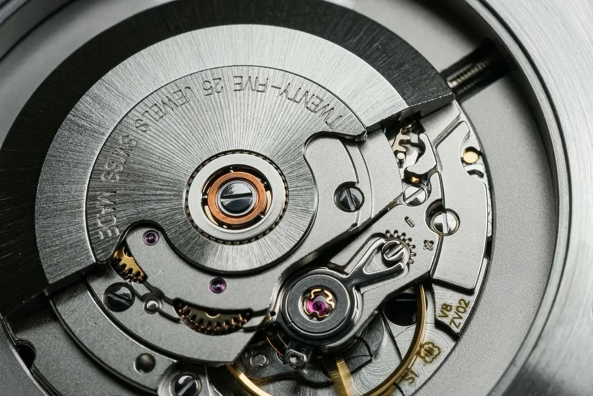 Swiss movement close-up view